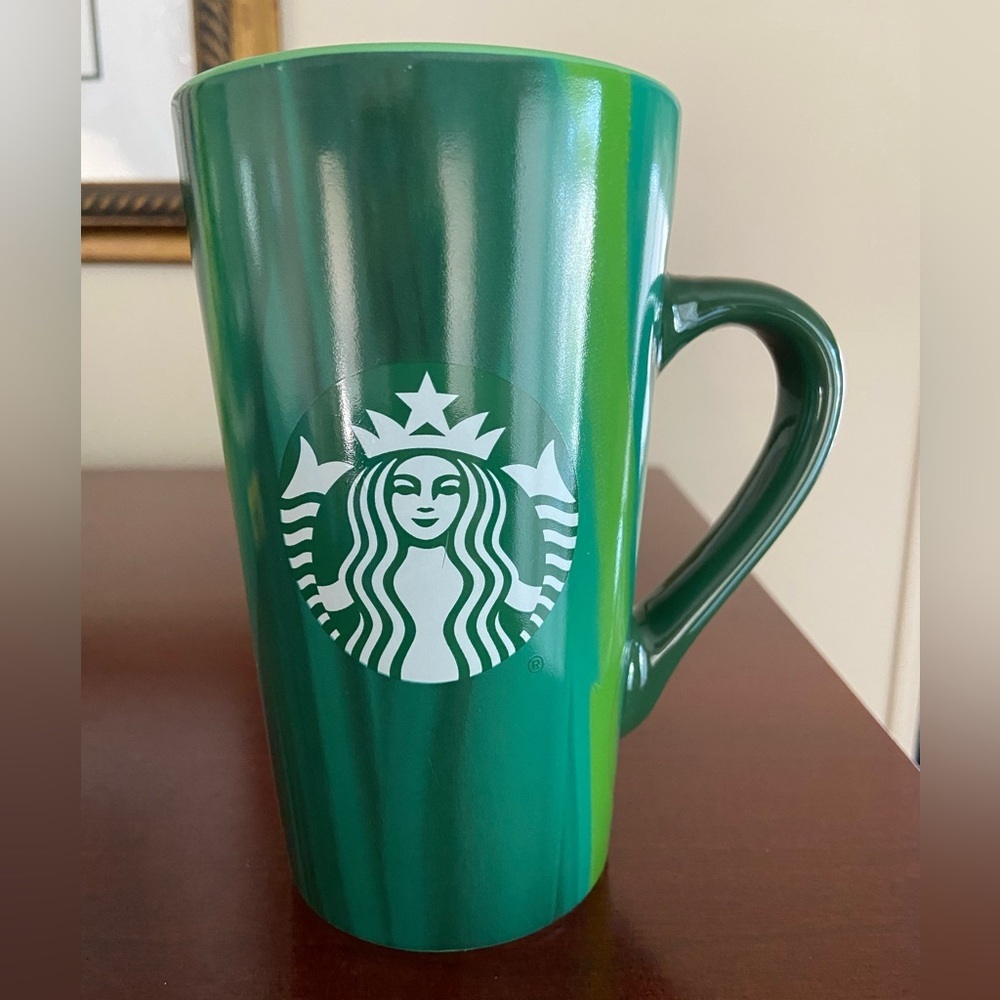 Starbucks Green Swirl Tall Coffee Mug 2022 16 Oz